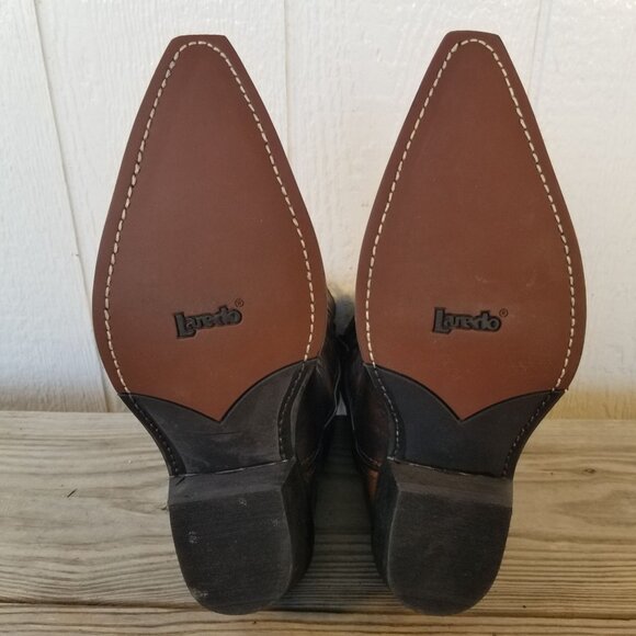 Laredo Hawk Mens Brown Leather Cowboy Western Boots 10.5 D 6862 - Picture 7 of 13